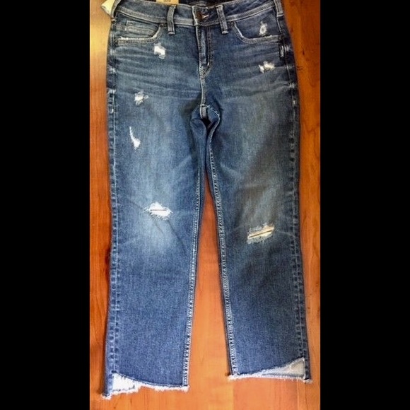 Silver Jean Avery Straight Indigo Crop Jeans 29 - Picture 6 of 8